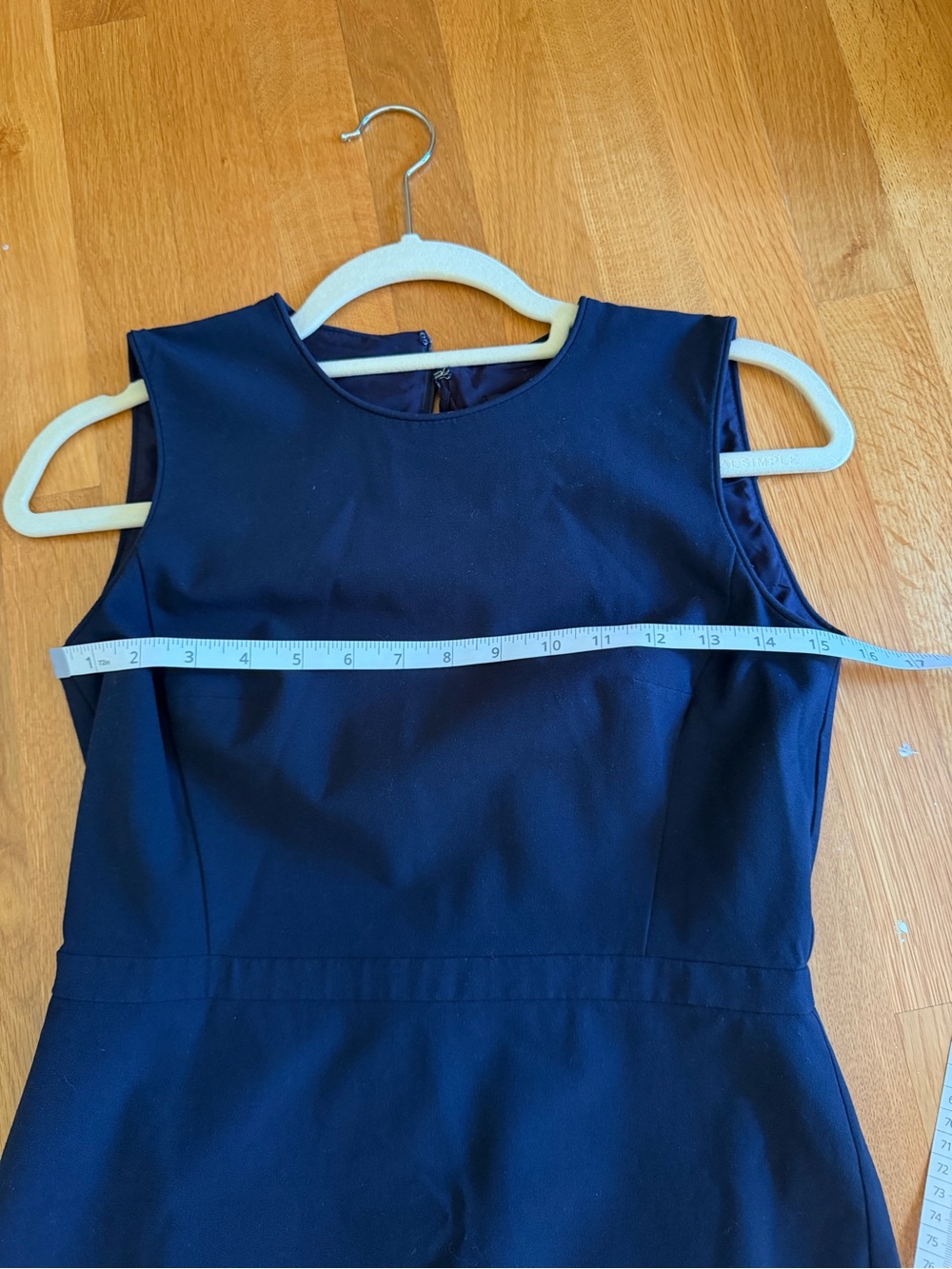 Navy 00 Ann Taylor Black Sleeveless Midi Sheath Dress - Picture 11 of 12